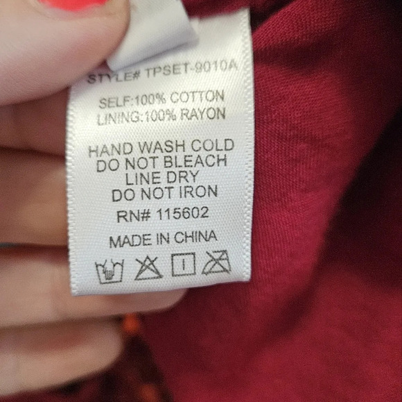 THE INDIGO CHILD Tassel skirt And Cropped Top Set. Maroon/Burgundy. Size small - Picture 10 of 15